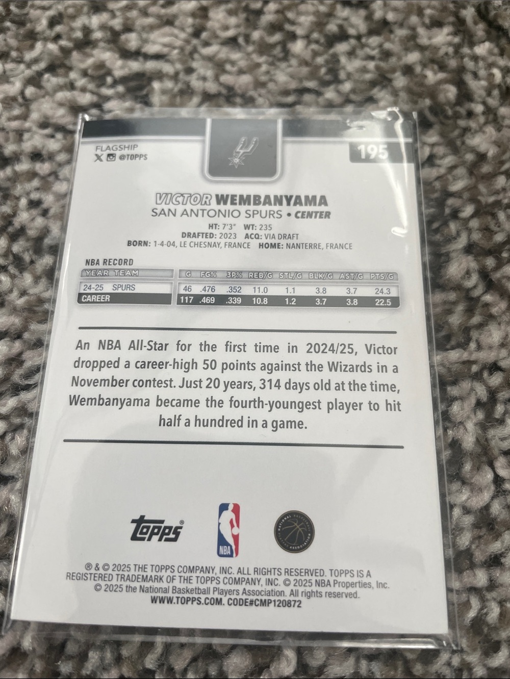 Topps/Panini Blue and White Victor Wembanyama Lot 2 Basketball Cards Deal OF DAY - Picture 4 of 5